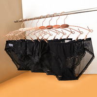 Culotte transparente en dentelle à nœuds floraux sans couture pour femmes avec taille XL Lingerie sexy douce mode pour dames