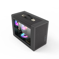 Boîtier d'ordinateur PC en verre personnalisé LY pour les joueurs, boîtier vide en alliage d'aluminium, tour moyenne MATX, mini ventilateur de refroidissement, produit en stock