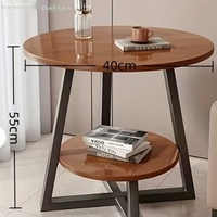 Table d'appoint moderne en métal et bois, écologique, durable, portable, multi-usages, pour salon et loisirs