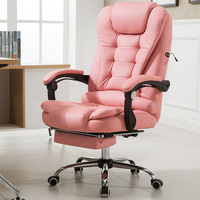 Chaise de bureau en cuir de luxe, design moderne, relaxante, confortable, chaise en PU colorée personnalisée avec repose-pieds
