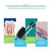Cepillo de dientes de cerdas suaves para el cuidado de las encías, producto para el cuidado de los dientes, cabezal pequeño, oral, para uso doméstico, 2 unidades
