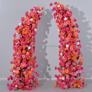 Set di Supporti per Decorazioni Matrimoniali Vintage T84, Arco con <span class=keywords><strong>Fiori</strong></span> Autunnali, Arco a Corno, Composizioni Floreali Arancioni per Matrimoni <span class=keywords><strong>in</strong></span> <span class=keywords><strong>Vendita</strong></span> - Product Image 3