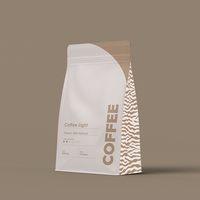 Sacs à café plats en papier kraft brun personnalisés avec fermeture éclair et valve de dégazage unidirectionnelle, fournisseur d'usine pour les sacs à café personnalisés