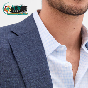 <b>Mens</b> <b>Blue</b> Style Business Suit Single Breasted Notched Collar Anti Wrinkle Polyester Fabric Regular Fit Formal Office Wear - Product Image 3