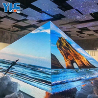 Produit créatif en forme de mur vidéo Led P2 P2.5 Led Dj Booth Display Écran Led hexagonal irrégulier pour boîte de nuit