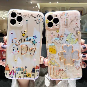 Coque <span class=keywords><strong>de</strong></span> téléphone en TPU souple antichoc avec motif <span class=keywords><strong>de</strong></span> <span class=keywords><strong>château</strong></span> <span class=keywords><strong>de</strong></span> dessin animé en strass pour iPhone 13 13 Pro Max - Product Image 1