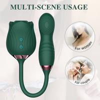 Échantillon Gratuit : Jouet Sexuel Vaginal en Forme de Rose avec Dildo et Langue, Stimulateur Clitoridien à Succion, Vibrateur Rose pour Clitoris