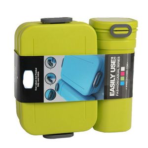 Leakproof Plastic <b>Lunch</b> Box and Water Cup <b>Set</b> Students Outdoor Sports Bento <b>Lunch</b> Box with Water Cup - Product Image 2