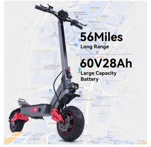 Trottinette électrique JLM H8 Bulk Europe Warehouse 60V 28Ah 6000W <span class=keywords><strong>Double</strong></span> Moteur Pneus à vide 11 pouces Autonomie 90km - Product Image 3