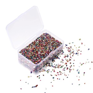 Accessoires de bijoux DIY, galets de verre colorés, forme irrégulière, dos plat, strass pour nail art, kit d'artisanat - Product Image 5