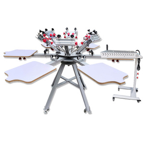 Machine de sérigraphie manuelle 6 couleurs pour l'impression de <span class=keywords><strong>t</strong></span>-shirts, meilleure machine d'impression sérigraphique pour tissus - Product Image 5