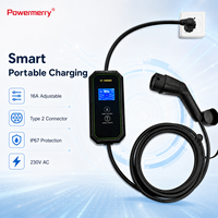 Chargeur EV portable 3,5 kW 16A Type 2 monophasé 230Vac avec prise Schuko IP65 câble de 5m pour la recharge de véhicules électriques à domicile ou au garage en Europe