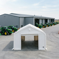Abri de voiture extérieur robuste en acier galvanisé 20x30 pieds avec toit à double poutre, étanche, facile à assembler, pour stationnement et stockage