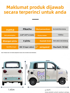 Practical 5 Seater 4 Door Mini EV 100-200km <b>Range</b> Portable Electric Car for Household - Product Image 6