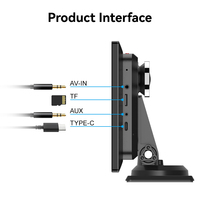 Maustor Écran tactile IPS 9 pouces DashCam DVR BT WIFI CarPlay sans fil Android Auto sans fil Lecteur DVD portable pour voiture universelle