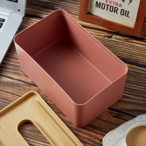 Wholesale Wood Grain <b>Paper</b> Living Dining Room Plastic Storage <b>Tissue</b> Box Printing Advertising Logo - Product Image 5