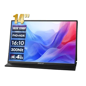 OEM ODM 14 인치 듀얼 울트라 씬 노트북 화면 익스텐더 1200P IPS LCD 디스플레이 모니터 휴대용 스크린 모니터 노트북 공장