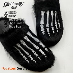 Chaussons en peluche moelleux de qualité supérieure 2026, antidérapants, chauds, design personnalisé, pour homme - Product Image 4