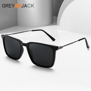 Lunettes de soleil polarisées Greyjack unisexes, monture noire en métal TR, verres TAC, protection UV400, type 3, pare-soleil - Product Image 3