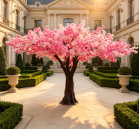 Arbre décoratif de fleurs de cerisier artificielles roses, arbre fleuri personnalisé pour la remise des diplômes, Noël, Nouvel An, Halloween