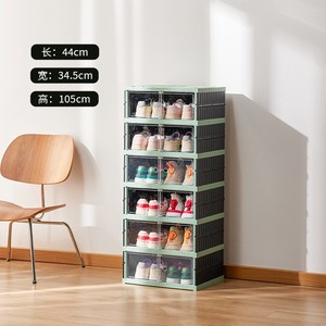 Organizzatore per Scarpe Trasparente a 3 Livelli, Impilabile e Smontabile, in Plastica Chiara per Armadio e Cucina - Product Image 3