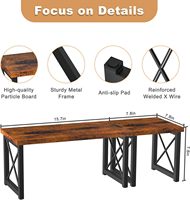 Étagère de rangement de bureau à 2 niveaux en tissu, présentoir de comptoir industriel, étagère de rangement de comptoir, pour bureau et bar à café