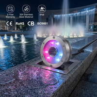 Lámpara LED Sumergible para Fuentes con Orificio Central, IP68, Acero Inoxidable, Luz Subacuática para Paisajes Exteriores, Proveedor de Lámparas para Fuentes de Agua