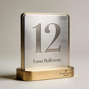 Soportes de Números de Mesa de Acero Inoxidable y Latón para Restaurante, Números de Mesa Acrílicos para Decoración de Bodas - Product Image 4