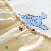 Usine en gros personnalisé 100% coton imprimé couvre-lit simple avec haute bande élastique conception protège-matelas drap-housse