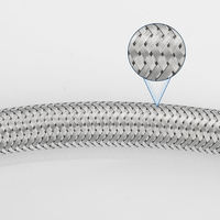 Tuyau tressé en acier inoxydable 13 mm F1/2-14NPSM X F1/2-14NPSM Connecteur flexible d'alimentation en eau