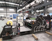Machine de laminage PUR à chaud pour tissus et mousses avec machine de pose de ruban adhésif à colle thermofusible