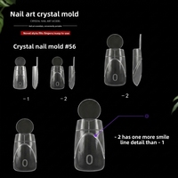 140PCS Moldes de Uñas de Plástico Mate para Uñas Francesas Rápidas, Formas Superiores Ovaladas, Cuadradas y de Ataúd, con Línea de Arco Interior, Puntas de Doble Forma