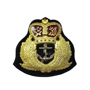 Tùy Chỉnh Da Bò Thủ Công Kim Loại Chính Thức Lá Chắn Ví Ly Hợp <span class=keywords><strong>Pin</strong></span> Huy Hiệu Với Bướm Clasp Sơn Đầy Huy Hiệu - Product Image 3