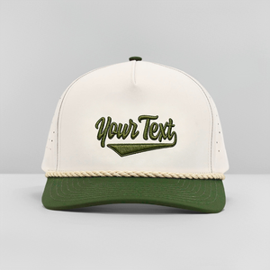 Casquette de golf et de camionneur unisexe à 5 panneaux, à visière plate, avec logo brodé personnalisé, sangle laser, perforations laser, séchage rapide et imperméable - Product Image 3