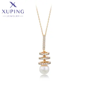 S00154913 Xuping Sieraden 18K Gouden Kleur Elegante Koele Mode Parel Ketting Voor Vrouwen Mode Sieraden Kettingen