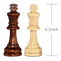Pièce d'échecs en bois de haute qualité International Standard Tournoi Chessmen pions d'échecs en bois pour adultes et enfants