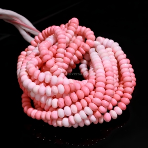 Cuentas Redondas Lisas de Ópalo Rosa AAA de 7mm y 8mm, Cuentas de Piedras Preciosas de Ópalo Natural en Hilos de 16 Pulgadas para la Fabricación de Joyas a Precio de Mayoreo - Product Image 1