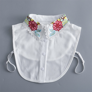 Venta caliente Chic Bordado Floral <span class=keywords><strong>Camisa</strong></span> <span class=keywords><strong>Blanca</strong></span> <span class=keywords><strong>Cuello</strong></span> Diseños - Product Image 6