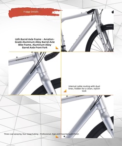Bicicleta de Gravel SpiritX 700C, 16 Velocidades, Cuadro de Aluminio J400, Eje Pasante, Frenos de Disco, Horquilla Rígida, Neumáticos Todoterreno, Ligera - Product Image 3