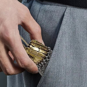 Bolso de Malla Metálica con Monedas de Plata Vintage de los Años 20, Hecho a Mano, Regalo Personalizado - Product Image 3