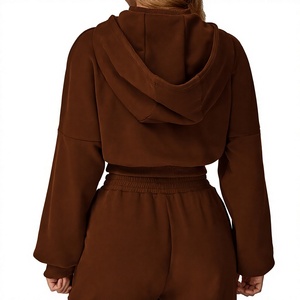 Sudaderas cortas para mujer, tela suave, ajuste personalizado, cómodas, informales, para el día a día y deportes, sudaderas cortas tipo crop top. - Product Image 4
