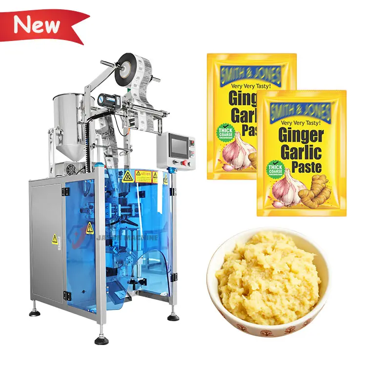 CE certified automatic 4 sides seal sachet garlic paste sauce packing packaging machine