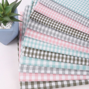 Vente chaude Coton <span class=keywords><strong>et</strong></span> <span class=keywords><strong>Lin</strong></span> Matériel Doux Tissu Plaid Conception Nappe Rideau Literie Tissu - Product Image 1