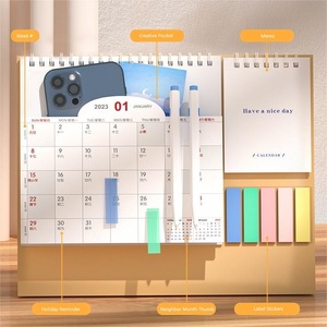Etiqueta Adhesiva Creativa con Logotipo en Dorado, Calendario <span class=keywords><strong>de</strong></span> Pared Vertical Triangular, Regalo Empresarial, Bloc <span class=keywords><strong>de</strong></span> Notas, Exhibición <span class=keywords><strong>de</strong></span> Papel - Product Image 6