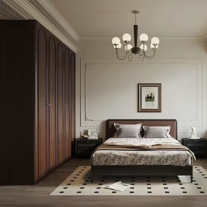 Sistema de Armario Moderno de Madera <span class=keywords><strong>con</strong></span> Puertas de Vidrio, Diseño Personalizado, Amplios Organizadores de Cajones para Almacenamiento de Ropa en el Dormitorio - Product Image 1