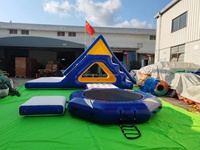 Mini toboggan aquatique gonflable et trampoline, équipement de parc aquatique gonflable pour enfants