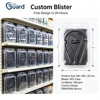 Boîte à piles en plastique personnalisée pour accessoires électroniques 3C, emballage blister, plateau de présentation à clapet
