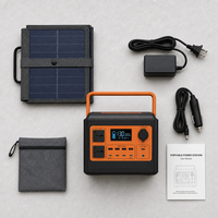 Stasiun Daya 1000W MPPT Solar LiFePO4 Battery Inverter Gelombang Sinus Murni, Output AC USB C PD Lampu LED untuk Van Life Darurat