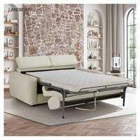 Canapé-lit convertible double usage avec matelas, design pliable, style moderne minimaliste pour salon et chambre