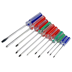 Tournevis industriel et bricolage <span class=keywords><strong>de</strong></span> précision avec poignée en cristal à fente croisée Pointe plate et finition chromée Support OEM personnalisable - Product Image 3